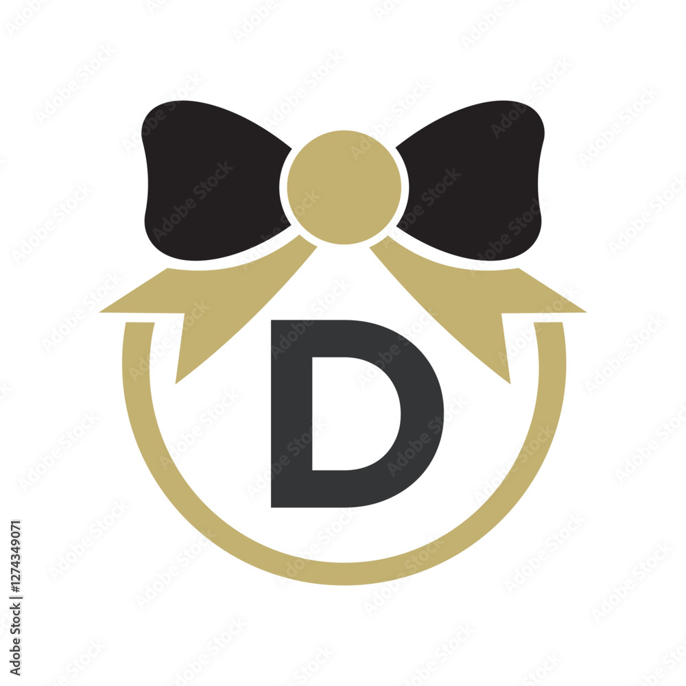 Initial Tie Logo Combine With Letter D Vector Template Initial Tie Logo Combine With Letter D Vector Template