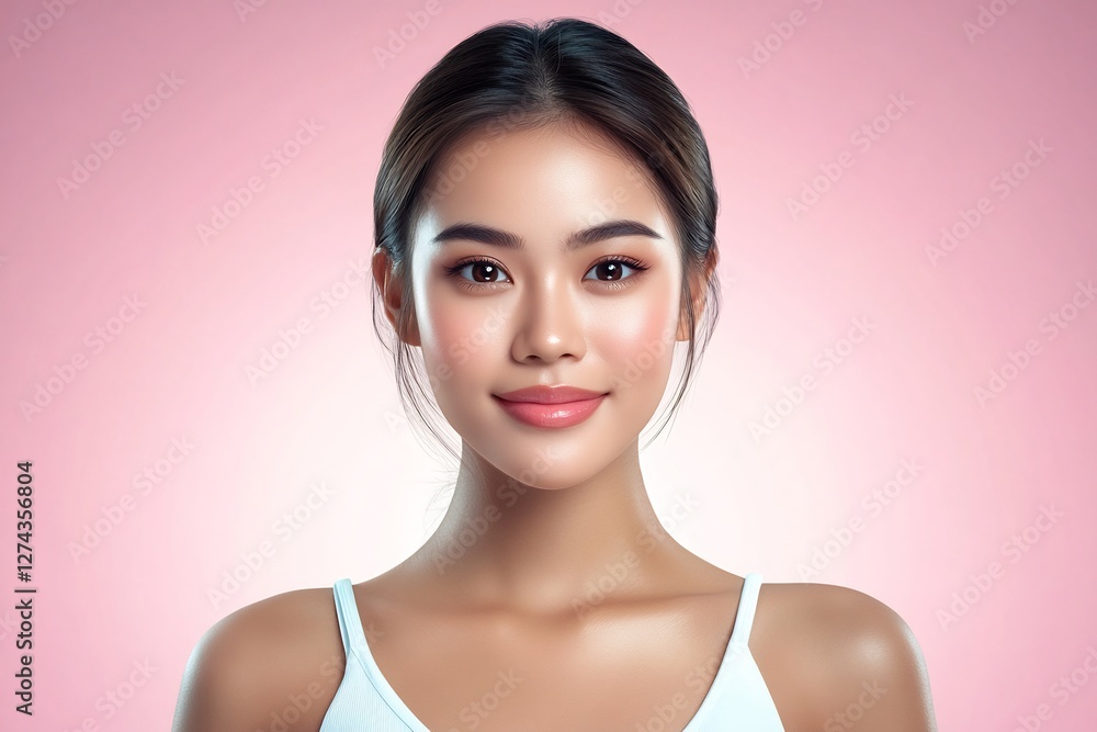 asian woman portrait with soft natural makeup beauty look asian woman portrait with soft natural makeup beauty look