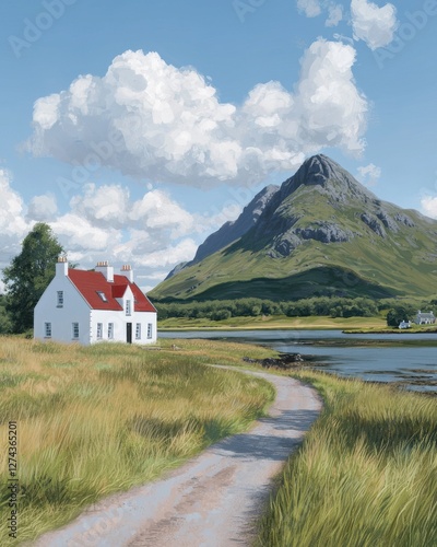 Exploring a scenic castle in scotland nature landscape tranquil environment countryside view cultural heritage