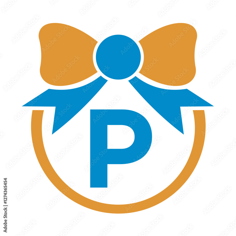 Initial Tie Logo Combine With Letter P Vector Template Initial Tie Logo Combine With Letter P Vector Template