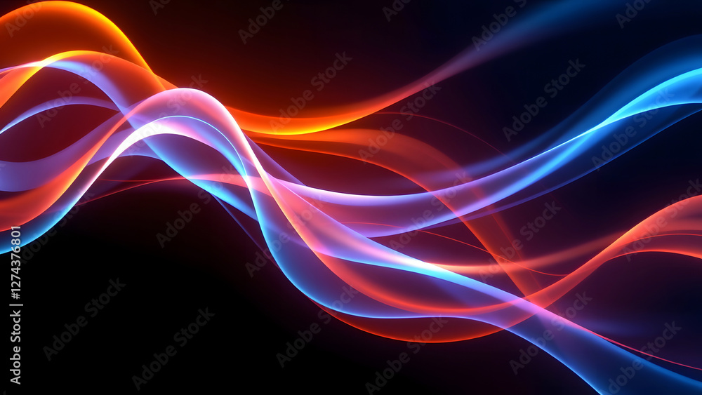 Dynamic red and blue light wave pattern, representing futuristic technology, energy flow, and vibrant digital communication on a dark background. Dynamic red and blue light wave pattern, representing futuristic technology, energy flow, and vibrant digital communication on a dark background.