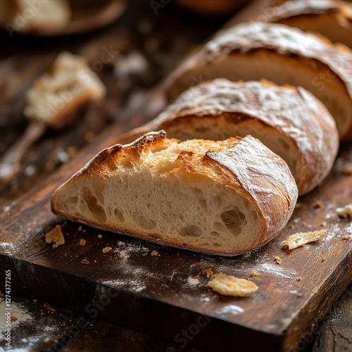 Freshly Baked Sourdough Bread in a Rustic Basket