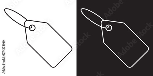 Price tag line icon set for sale, discount, and shopping labels