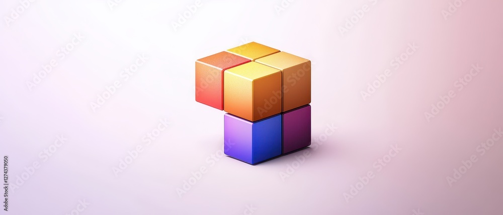 Obraz premium abstract colorful cubes