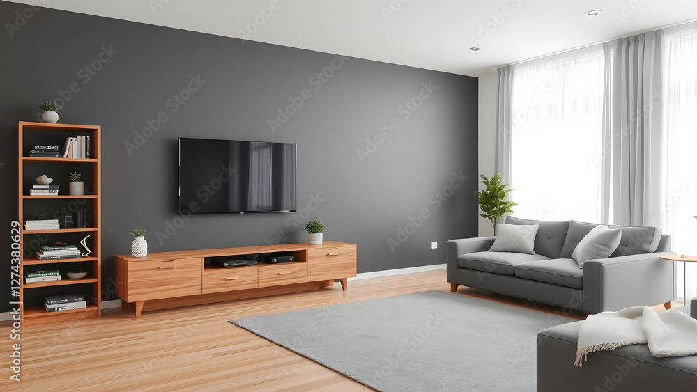 Modern living room with sleek furniture, natural lighting, and minimalist design, perfect for interior decor inspiration and contemporary home furnishing. Modern living room with sleek furniture, natural lighting, and minimalist design, perfect for interior decor inspiration and contemporary home furnishing.