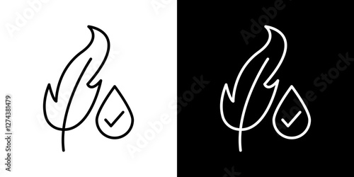 Hypoallergenic tested icon set. vector illustrations in black and white strokes