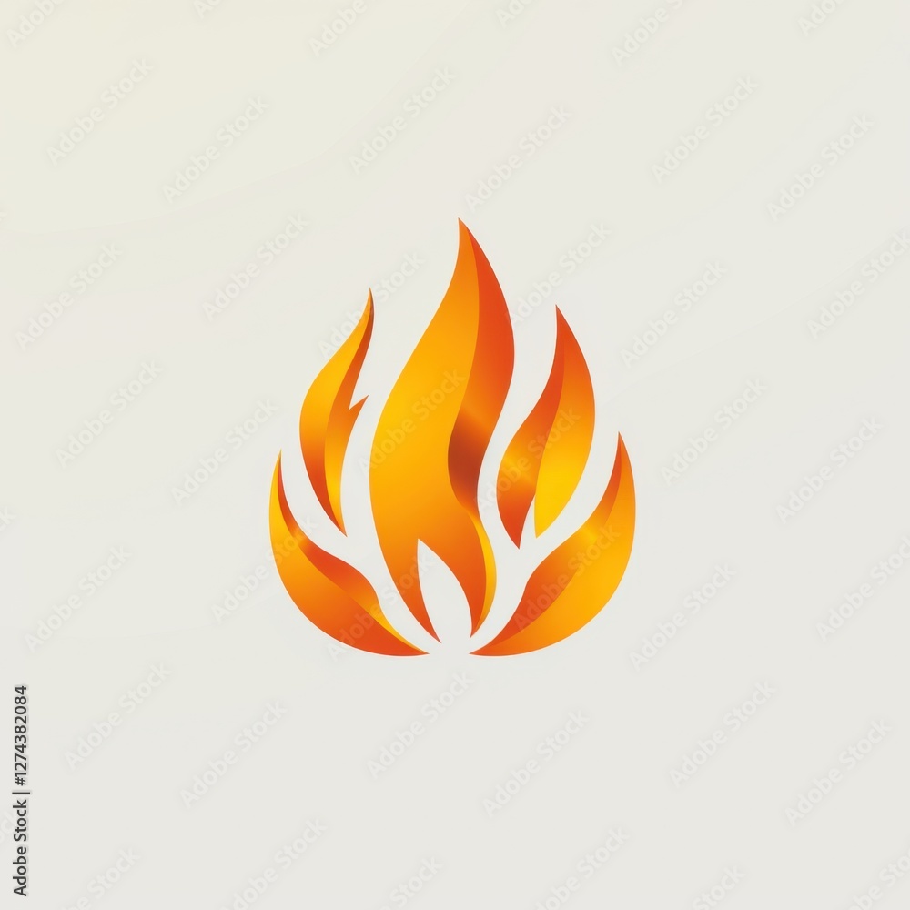 A bold fire logo with intense flames and strong lines, centered on a white background A bold fire logo with intense flames and strong lines, centered on a white background