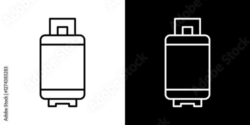 LPG icon set. vector illustrations in black and white strokes