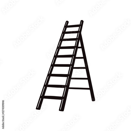 ladder isolated on white  vector illustration