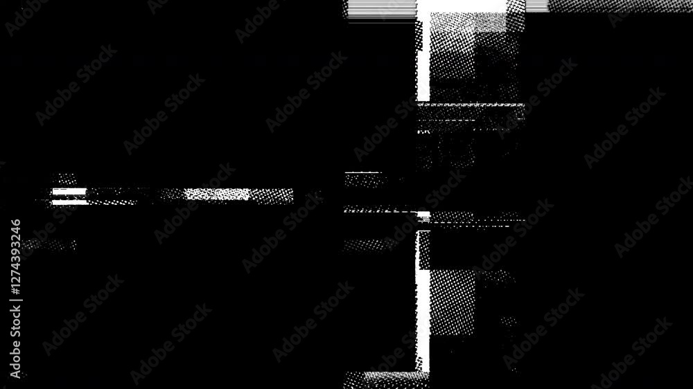 Stop motion glitch background with grunge error screen and distorted interface overlay for edgy visual effects