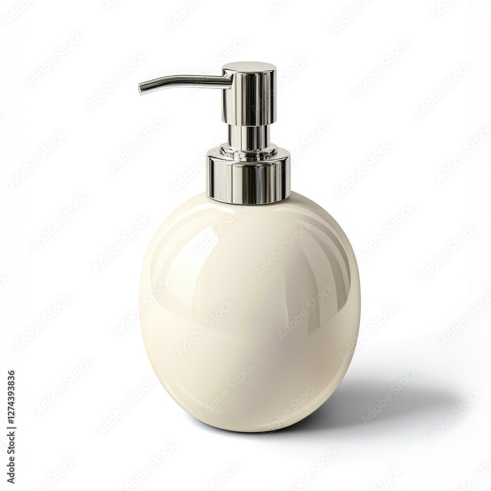 Minimalistic soap dispenser on white background Minimalistic soap dispenser on white background