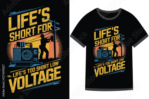 Vector illustration for Electrical Engineering t shirt design