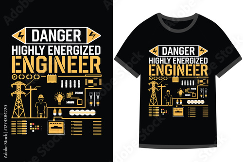 Vector illustration for Electrical Engineering t shirt design