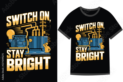 Vector illustration for Electrical Engineering t shirt design
