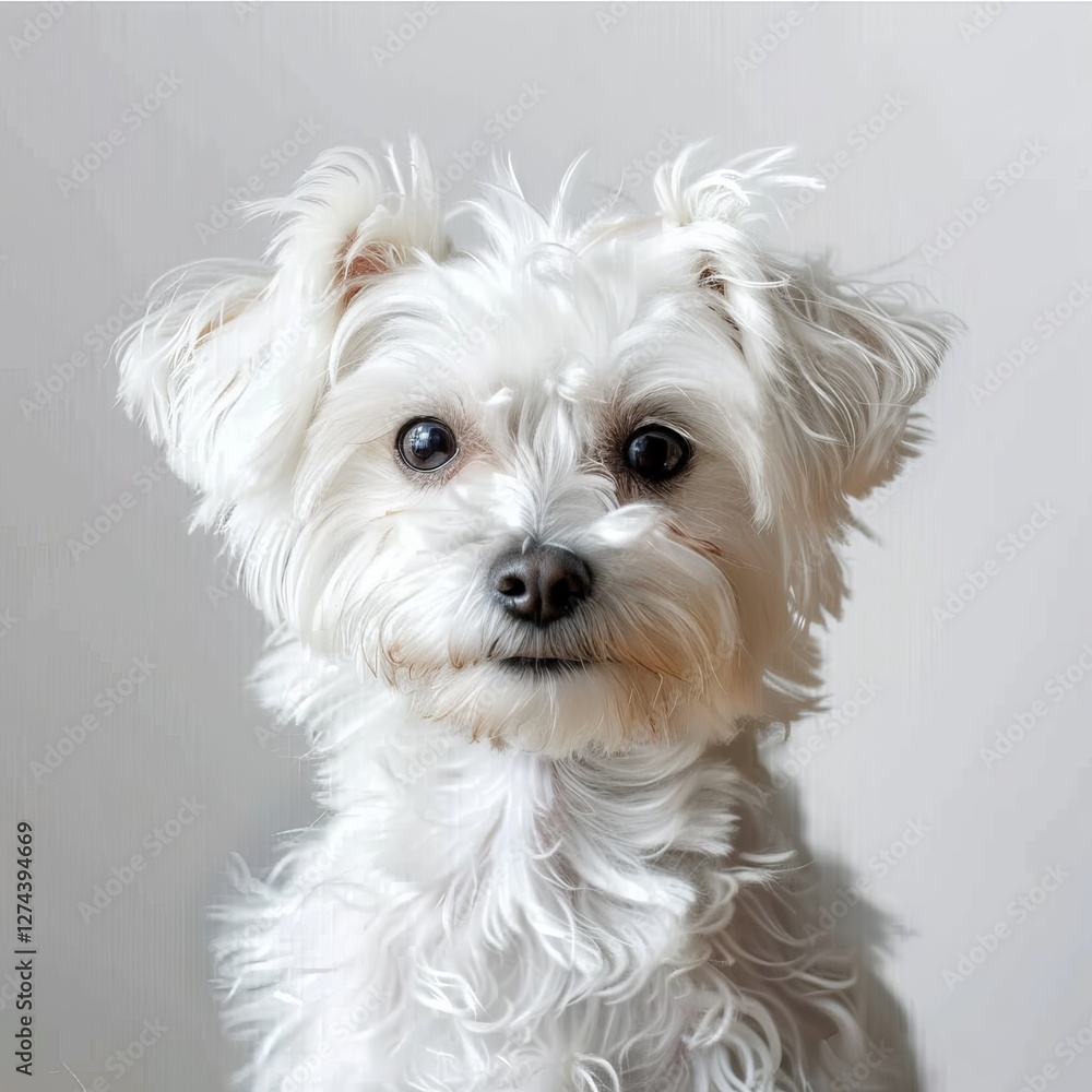 white dog on white background. white dog on white background.