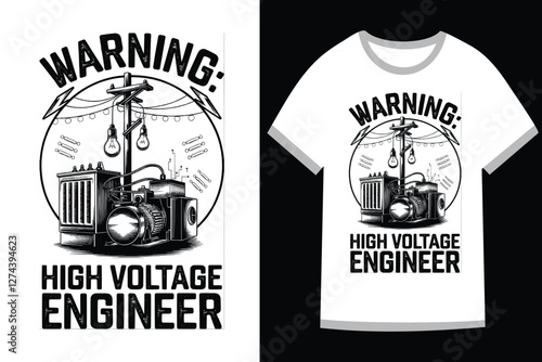 Vector illustration for Electrical Engineering t shirt design