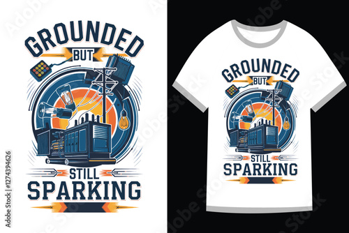Vector illustration for Electrical Engineering t shirt design