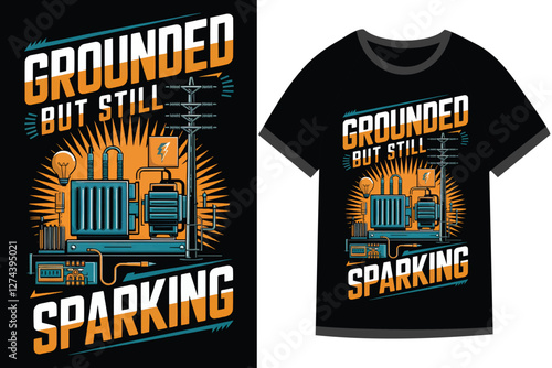 Vector illustration for Electrical Engineering t shirt design