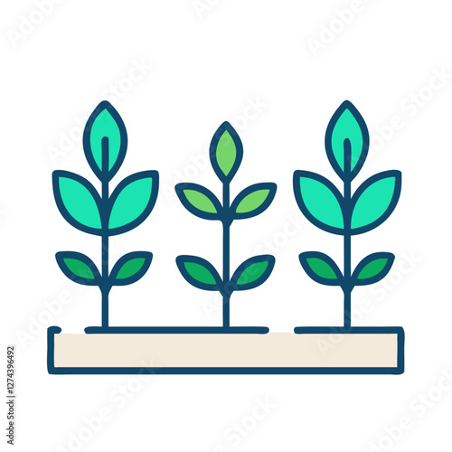 herbs growing icon design