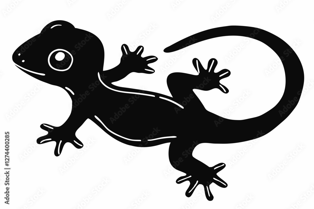 Naklejka premium Adorable & Funny Animal Silhouettes Cute, Peeking, Waving & Happy Creatures