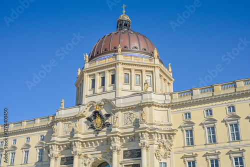 Foto Westfassade, Humboldt Forum, Schloßplatz, Mitte, Berlin, Deutschland