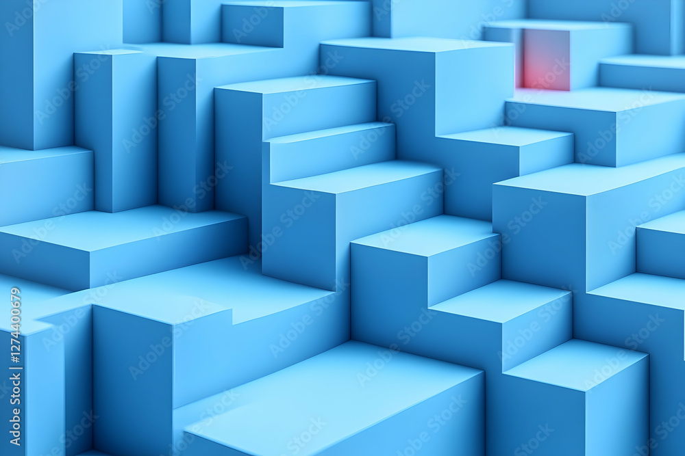 Abstract 3D blocks, light blue, geometric shapes, modern design, possible use background, graphic design Abstract 3D blocks, light blue, geometric shapes, modern design, possible use background, graphic design