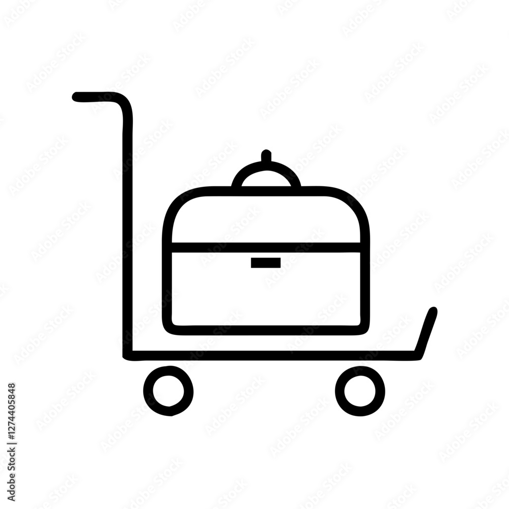 hotel trolley icon design hotel trolley icon design
