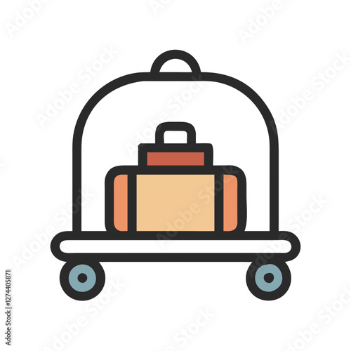 hotel trolley icon design