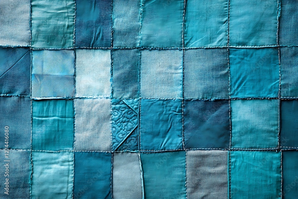 Fototapeta premium Teal background. diamond pattern. pattern background. diamond backdrop. quilting. Design for backdrop, decoration, Gift wrapping. Fabric, textile for jackets, furniture. quilt geometric wallpaper.bg