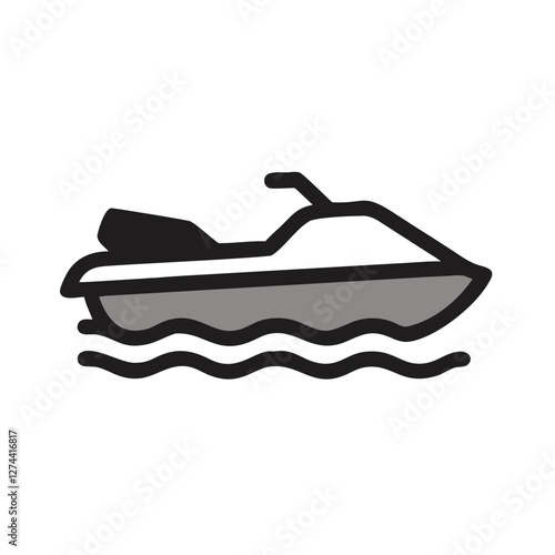 jet ski icon design