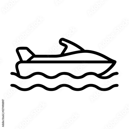 jet ski icon design