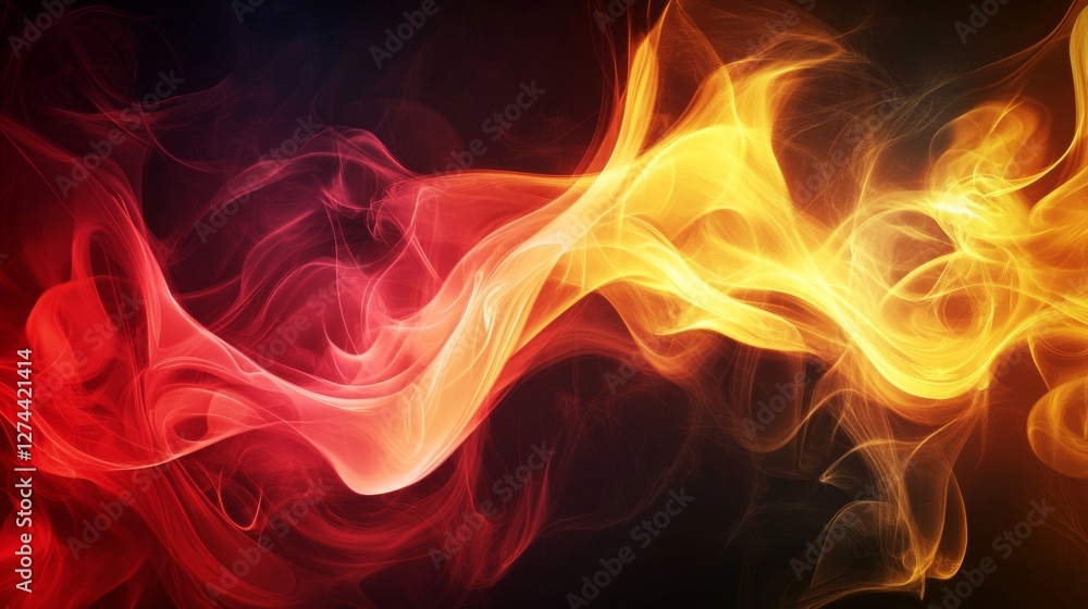Abstract Dynamic Fiery Energy Wave Abstract Dynamic Fiery Energy Wave