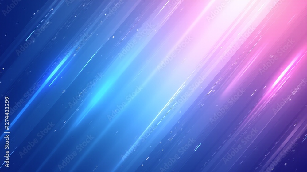 Fototapeta premium A vibrant, abstract gradient featuring dynamic diagonal lines and soft glows.