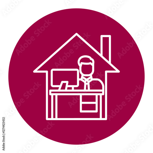 Working at Home Icon