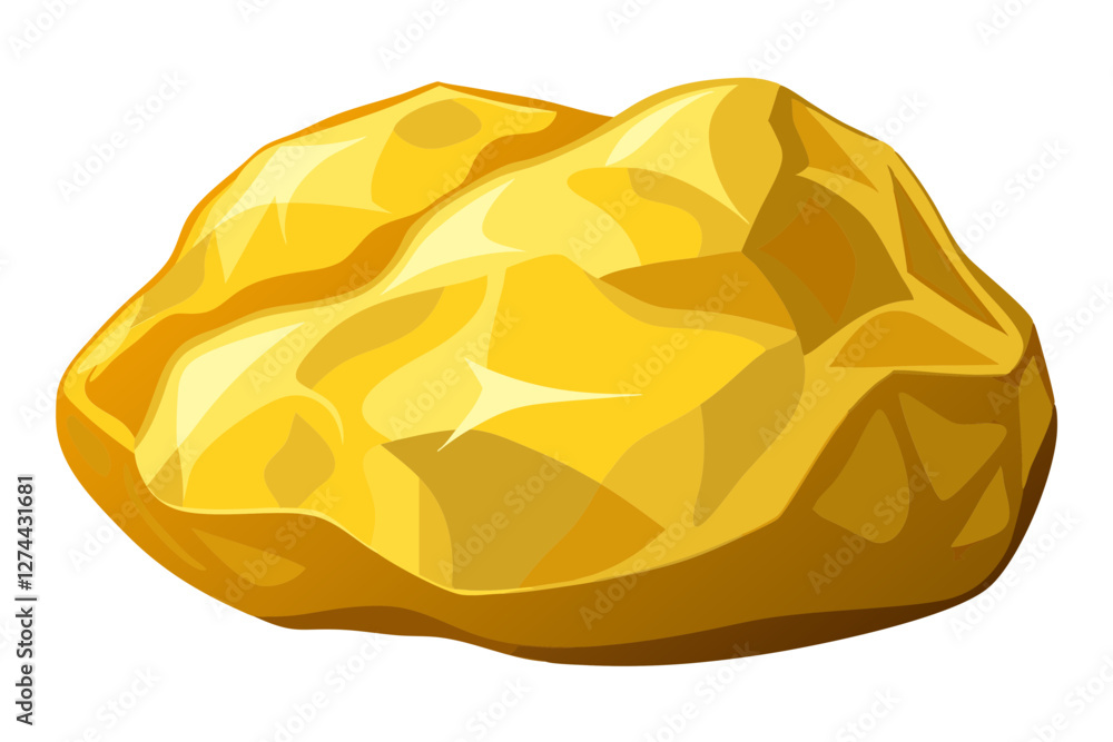 Shiny Gold Nugget Vector Art – High-Quality Illustration Shiny Gold Nugget Vector Art – High-Quality Illustration