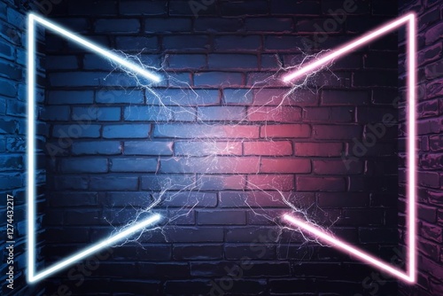 modern double colorful futuristic neon background