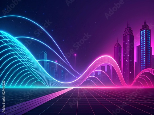 modern double colorful futuristic neon background