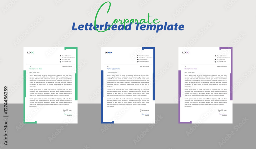 Obraz premium A4 Letterhead Template | Creative & Elegant Corporate Identity