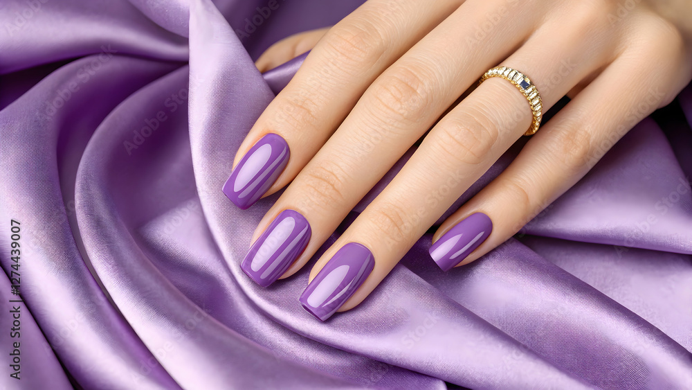 Fototapeta premium Perfect Purple Nail Art Inspiration – Chic, Stylish, and Eye-Catching Manicure 