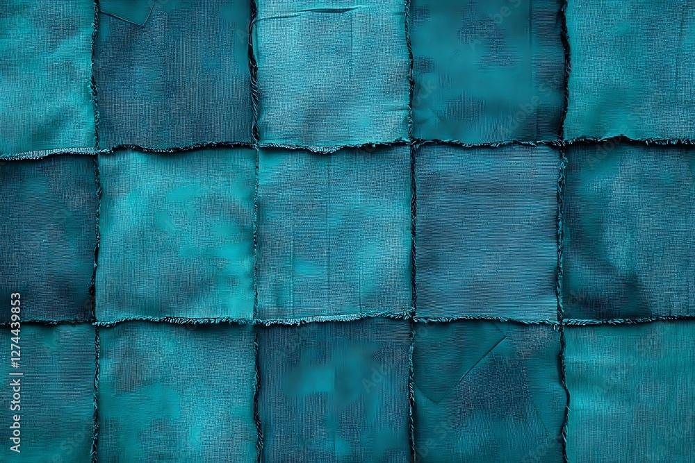 Fototapeta premium Teal background. diamond pattern. pattern background. diamond backdrop. quilting. Design for backdrop, decoration, Gift wrapping. Fabric, textile for jackets, furniture. quilt geometric wallpaper.bg