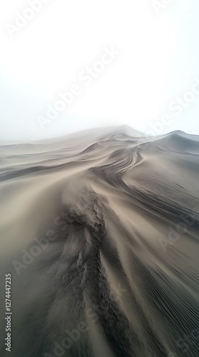 red sand dunes in arid desert landscape image