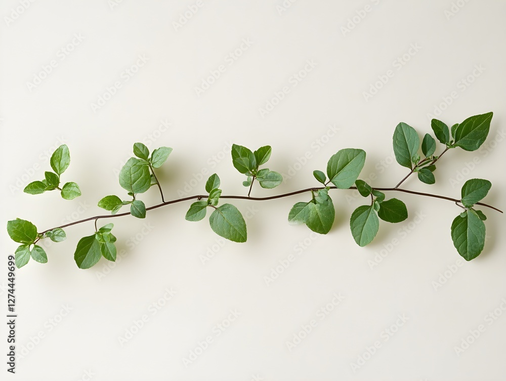 Obraz premium A fresh green foliage branch illustrates spring's eco growth