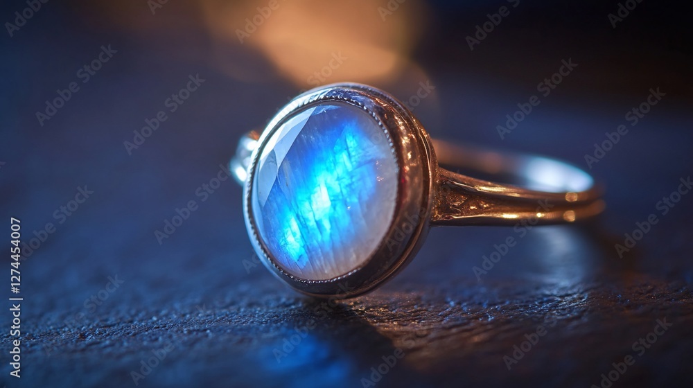 Mesmerizing Moonstone Ring: A Jewel of Celestial Beauty and Elegance