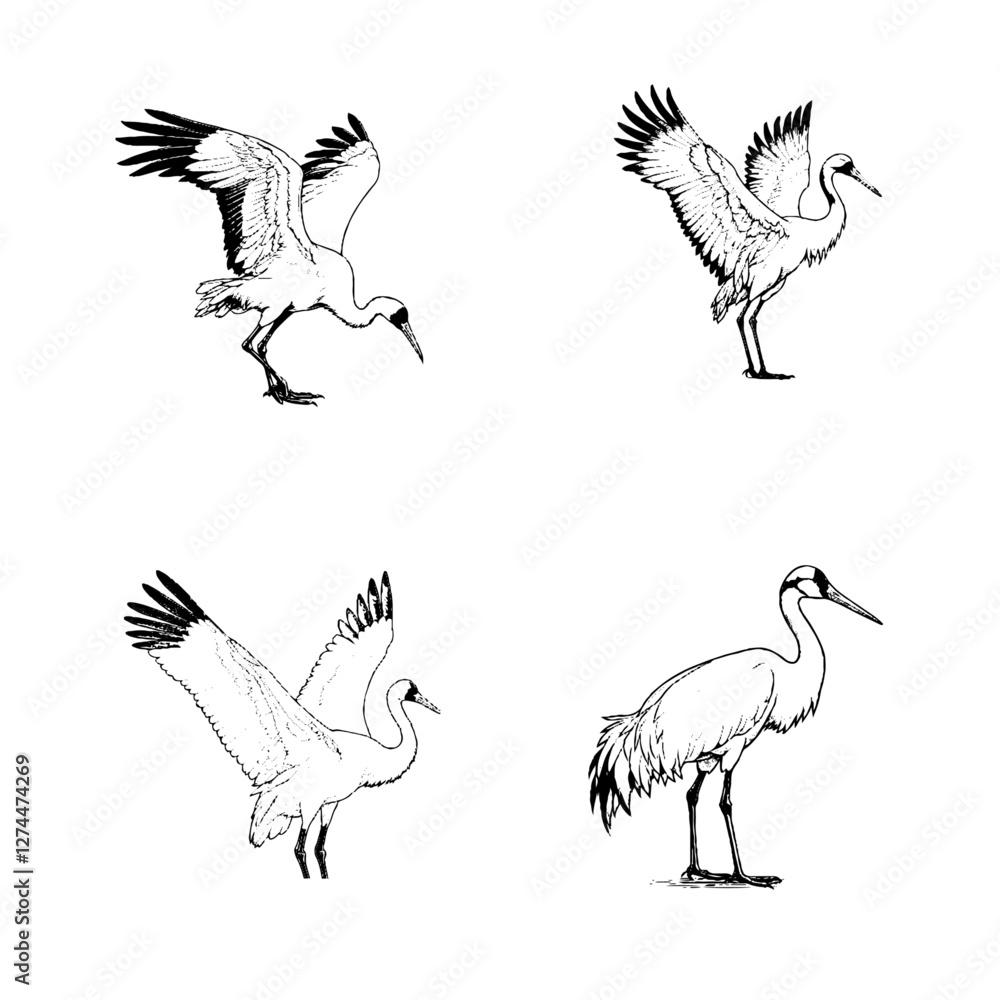 Naklejka premium Whooping Crane