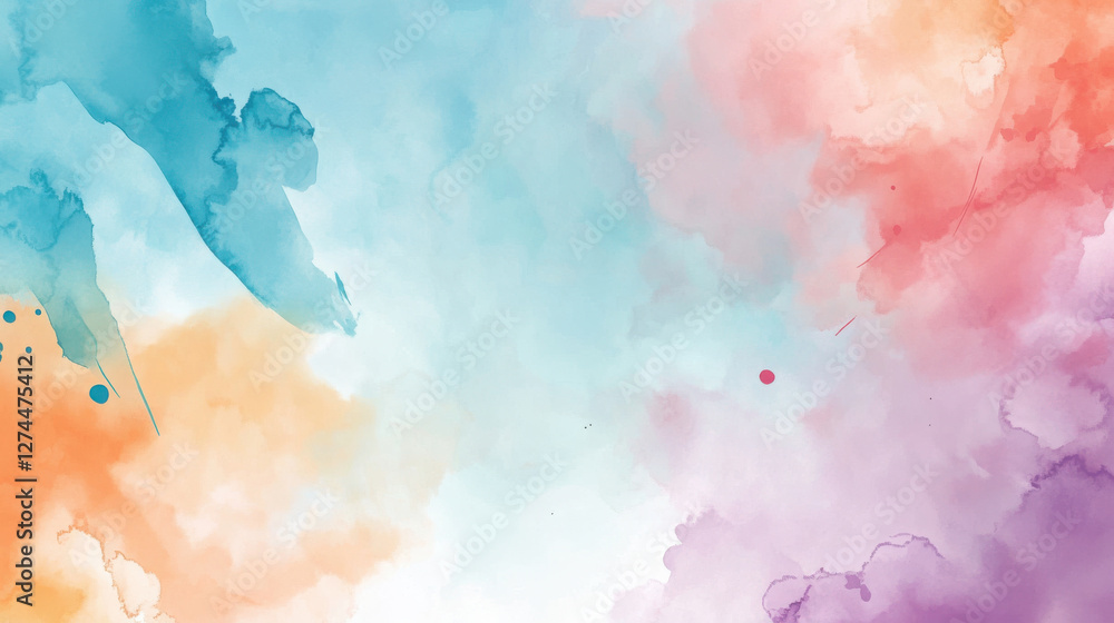 Playful watercolor background with bright pastel hues Playful watercolor background with bright pastel hues