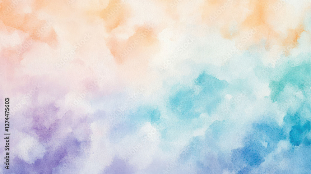 Playful watercolor background with bright pastel hues Playful watercolor background with bright pastel hues