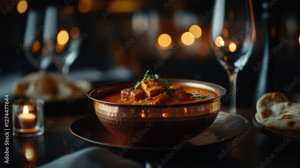 Rich and creamy Indian paneer tikka masala in bowl Rich and creamy Indian paneer tikka masala in bowl