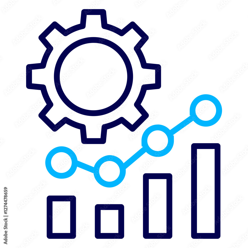 Analytics Setting Outline Color icon Analytics Setting Outline Color icon