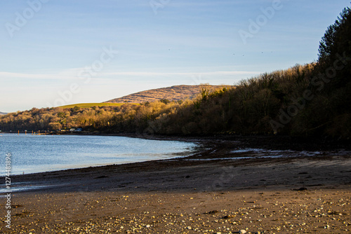 A view of the black beach in Bantry, Ireland photo