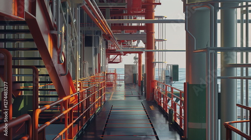 Wallpaper Mural A bunkerer at an oil platform the ship loads fuel _002 Torontodigital.ca